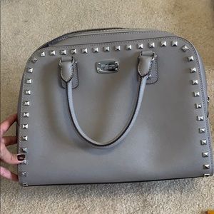 Grey studded Michael Kors handbag